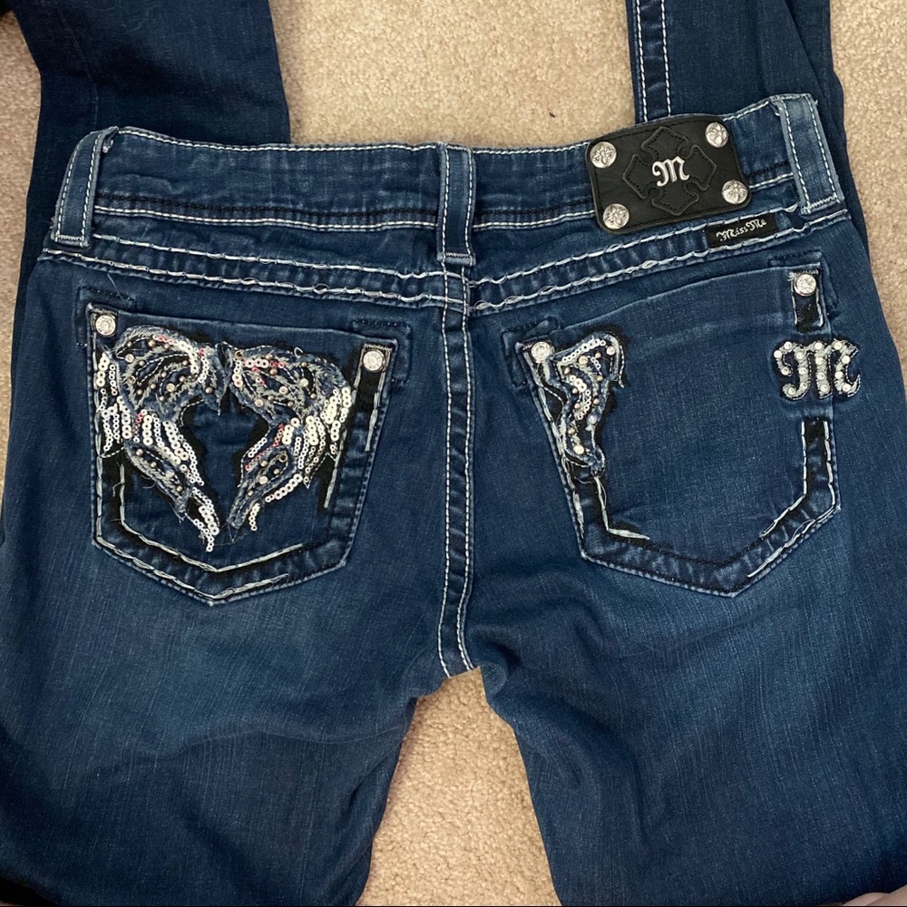 Miss Me mid-rise jeggings, size 30